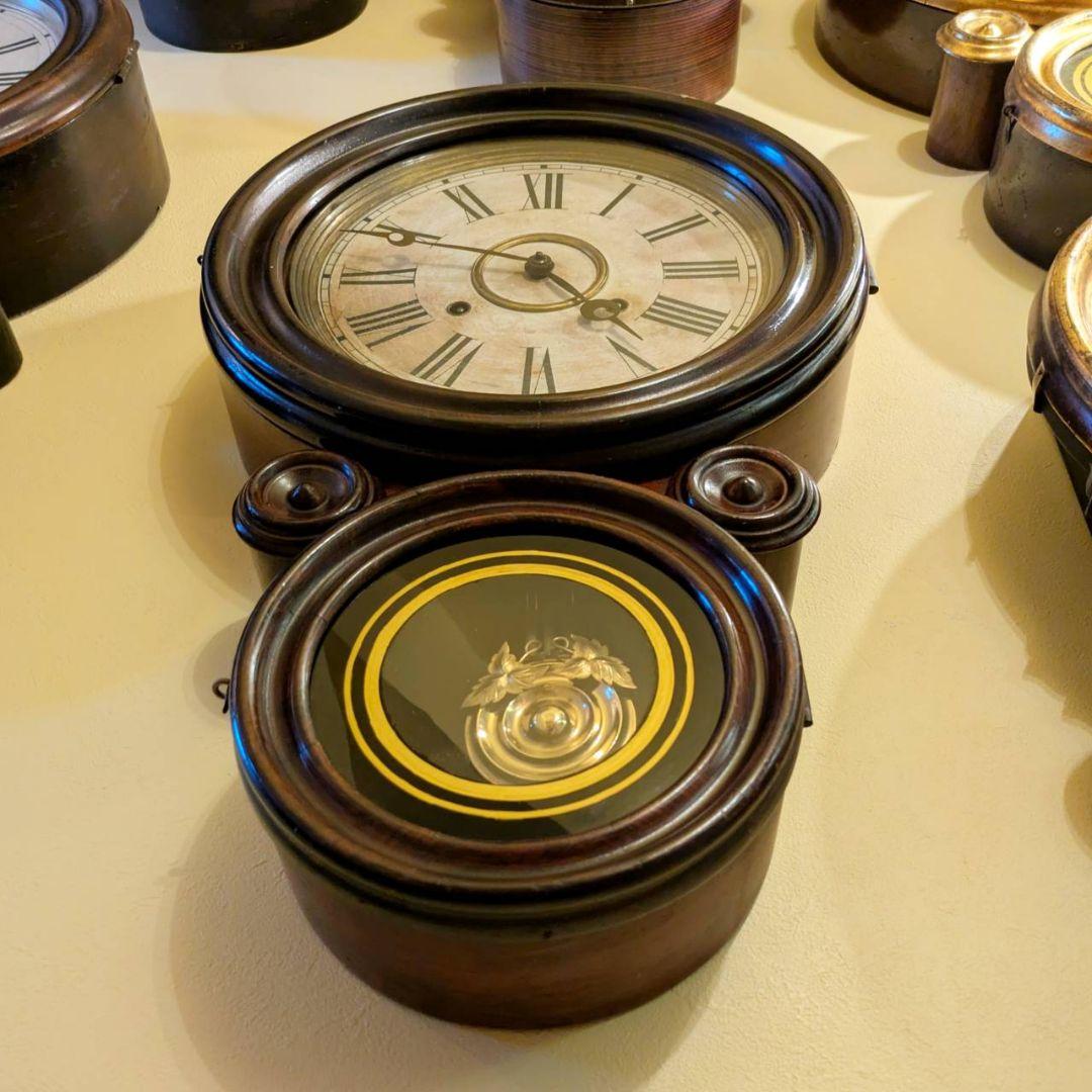 イングラハム掛時計　アンティーク掛時計　古時計　本四丸　ダルマ掛時計
