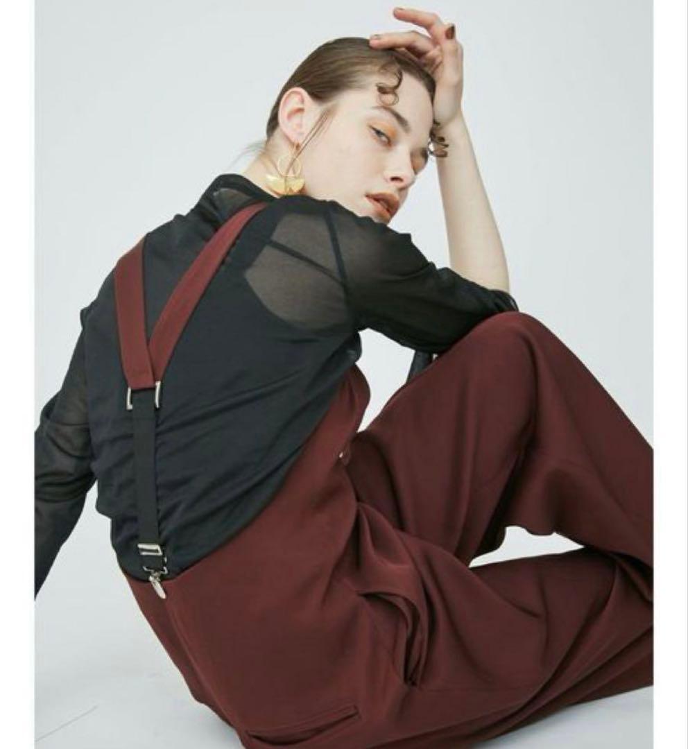 【未使用級】アンスリード サスペンダーオールインワン ボルドー タグ付き