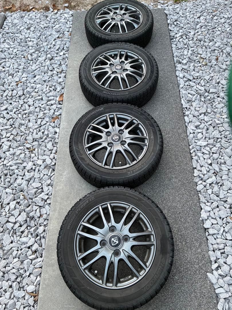スタッドレスタイヤアルミホイール 4本セット 155/65R13