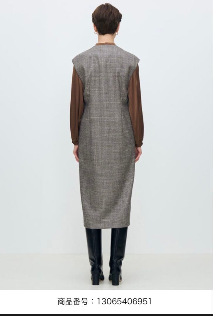 SILK AIR GLEN CHECK ジレワンピース TOMORROWLAND