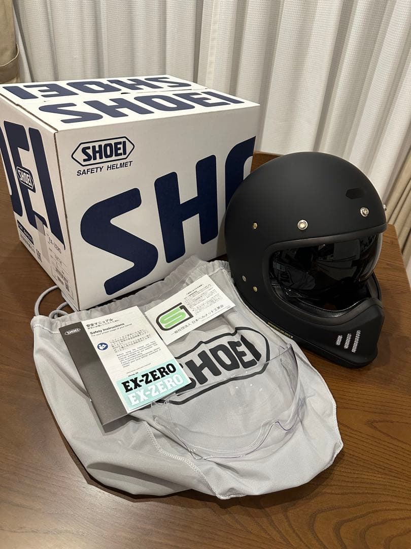おらごん　SHOEI EX-ZERO マットブラック Lサイズ　美品