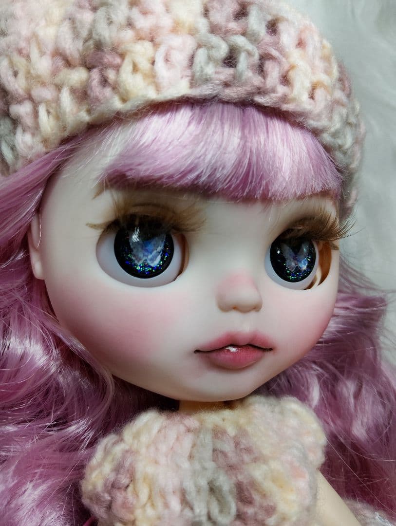 メル15145】カスタムアイシードール ピンクMIXヘア アウトフィット付