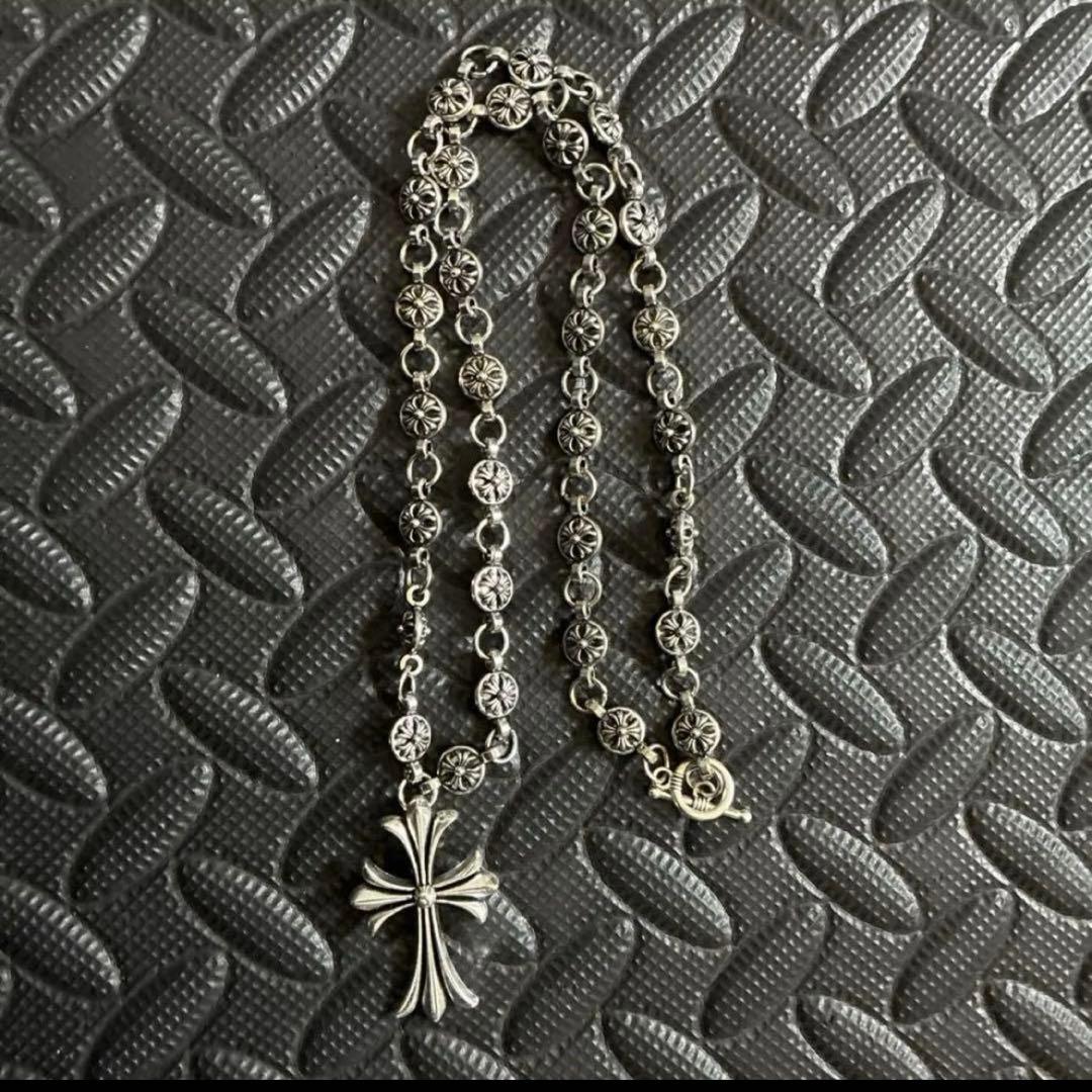 ま*ゅ様 クロムハーツ　ネックレス　クロス　メンズ　58センチ 50グラム