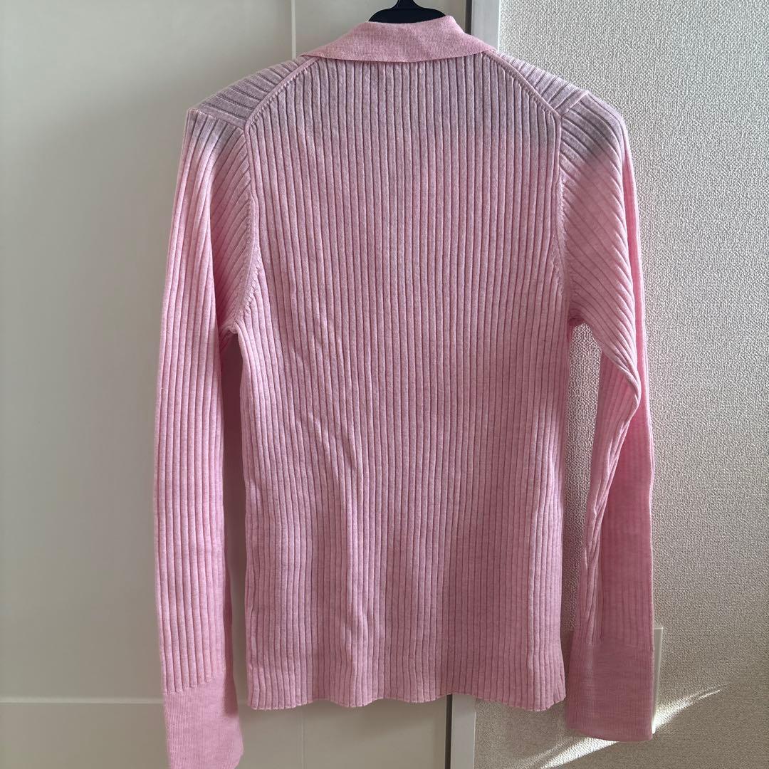 exメリノリブ ポロ襟カーディガン iena