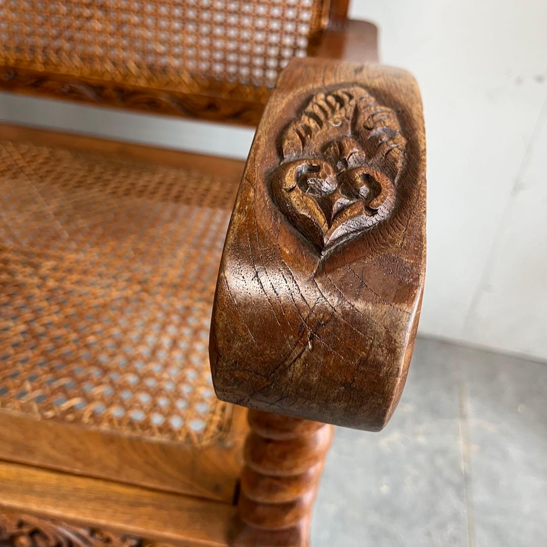 アンティーク チェア ラタン シート z439