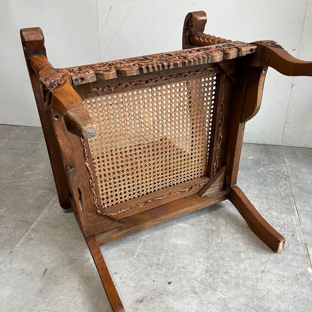 アンティーク チェア ラタン シート z439