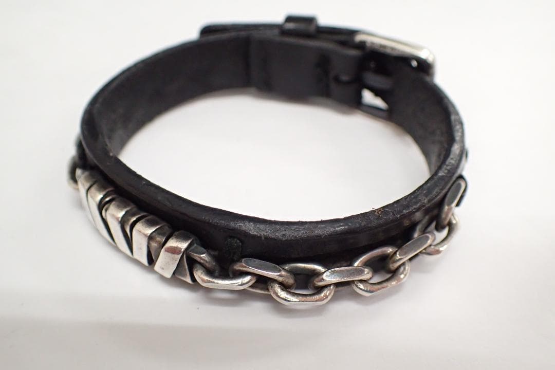 ボッテガヴェネタ Ag925 シルバー925 レザー ブレスレット