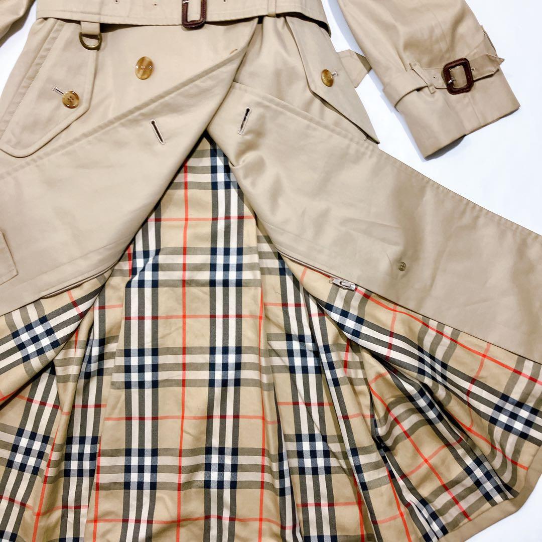 【専用品バーバリーズ　ロングダブルトレンチコート　ハニーベージュ　ノバチェ