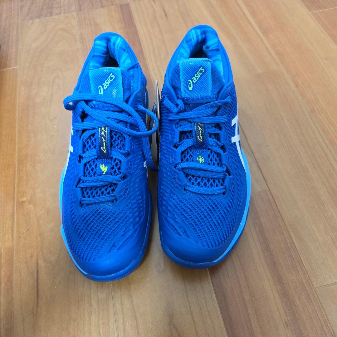 asics court ff 3 novak 青 25.5cm 未使用品