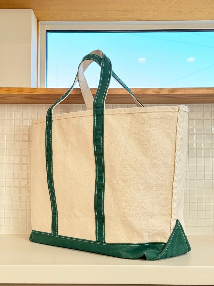 【美品】大人気 エルエルビーン トートバッグ ボートアンドトート L グリーン