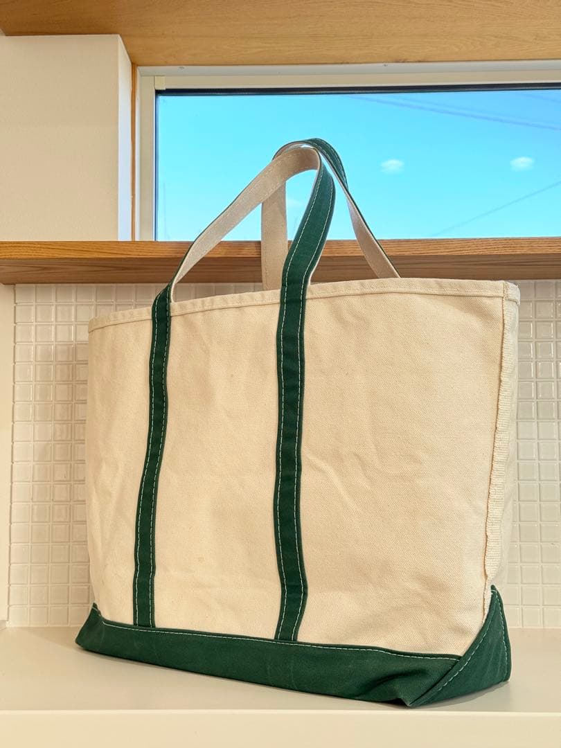 【美品】大人気 エルエルビーン トートバッグ ボートアンドトート L グリーン