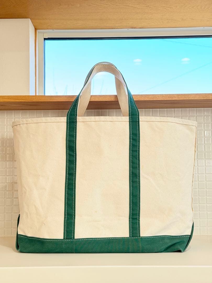 【美品】大人気 エルエルビーン トートバッグ ボートアンドトート L グリーン