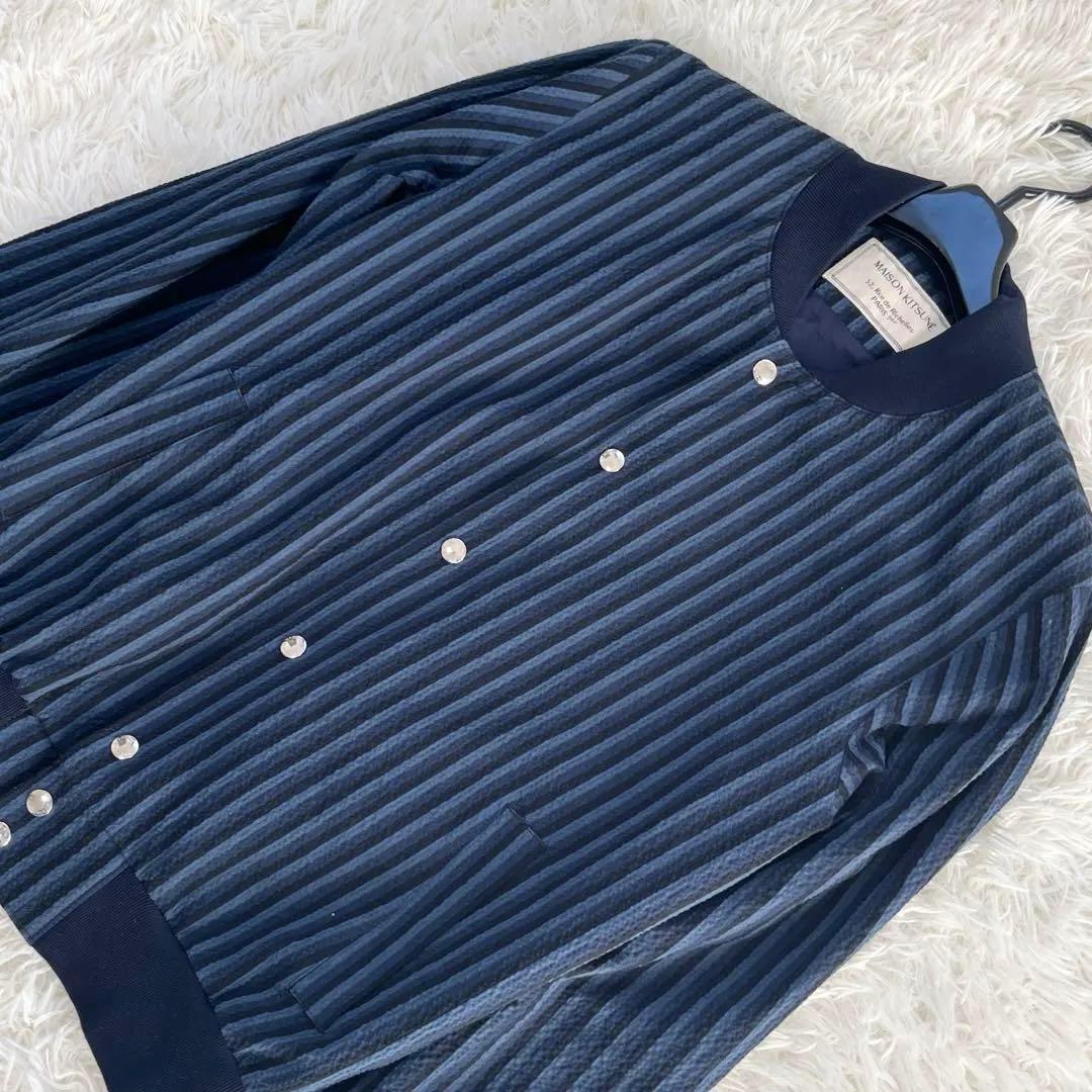 メゾンキツネ STRIPES SEERSUCKER TEDDY サイズM