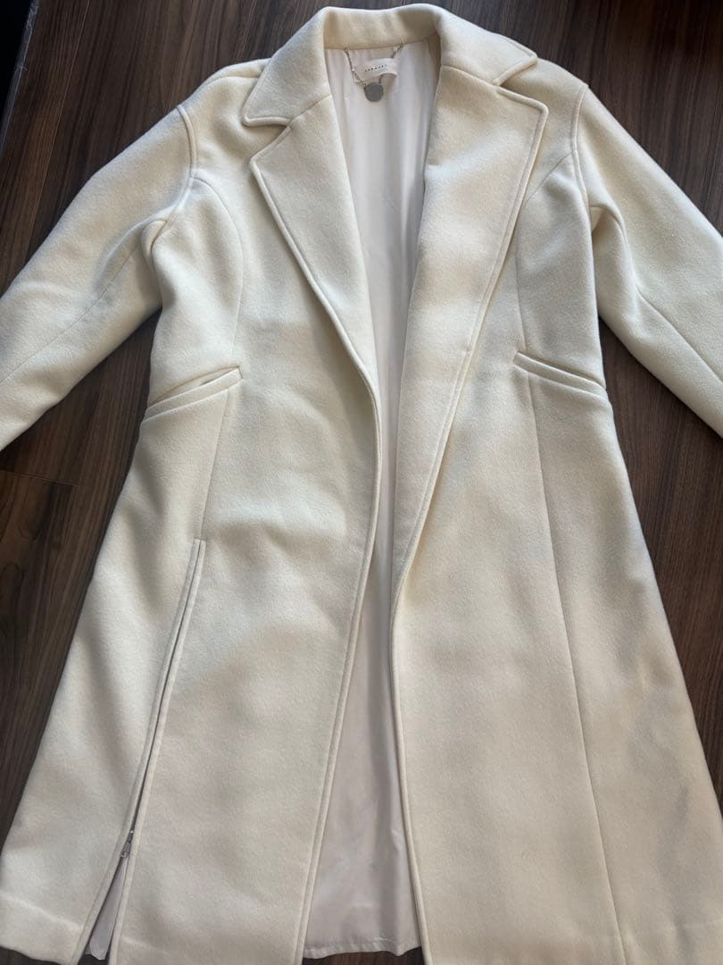 アンドマリー　andmary メアリーウールスリットロングコート アイボリー