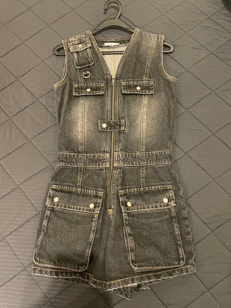 LAGUA GEM POCKET DENIM MINI オールインワンSサイズ