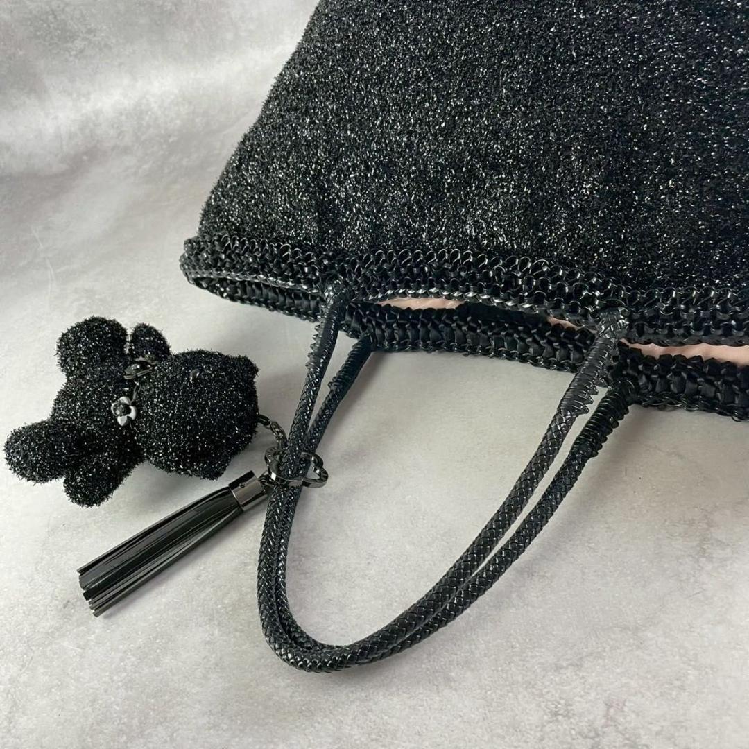 極美品　アンテプリマ　ミスト クマ　ベアーチャーム付　ワイヤー　トートバッグ