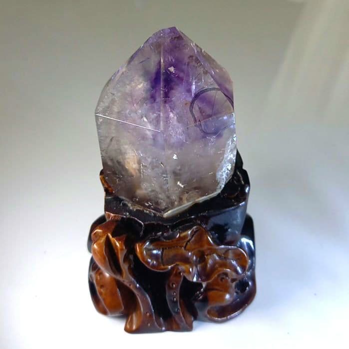 水入りスーパーセブン原石◼️水晶原石◼️台座付　B