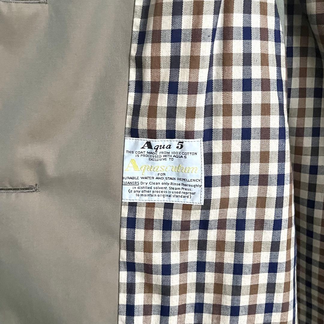 アクアスキュータムUK製 トレンチコート カーキ 玉蟲 AQUA5