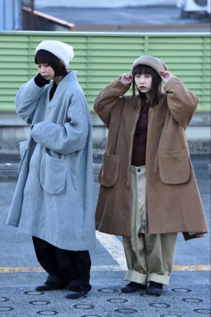 【19AW VOAAOV メルトンビッグコート キャメル】