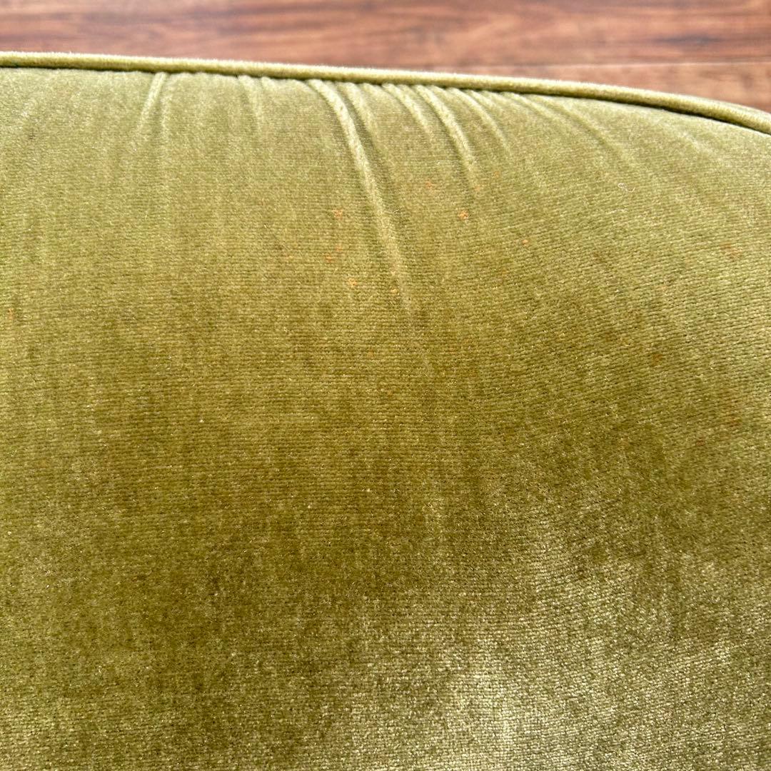 飛驒産業　キツツキ　オットマンスツール　ベルベット　グリーン