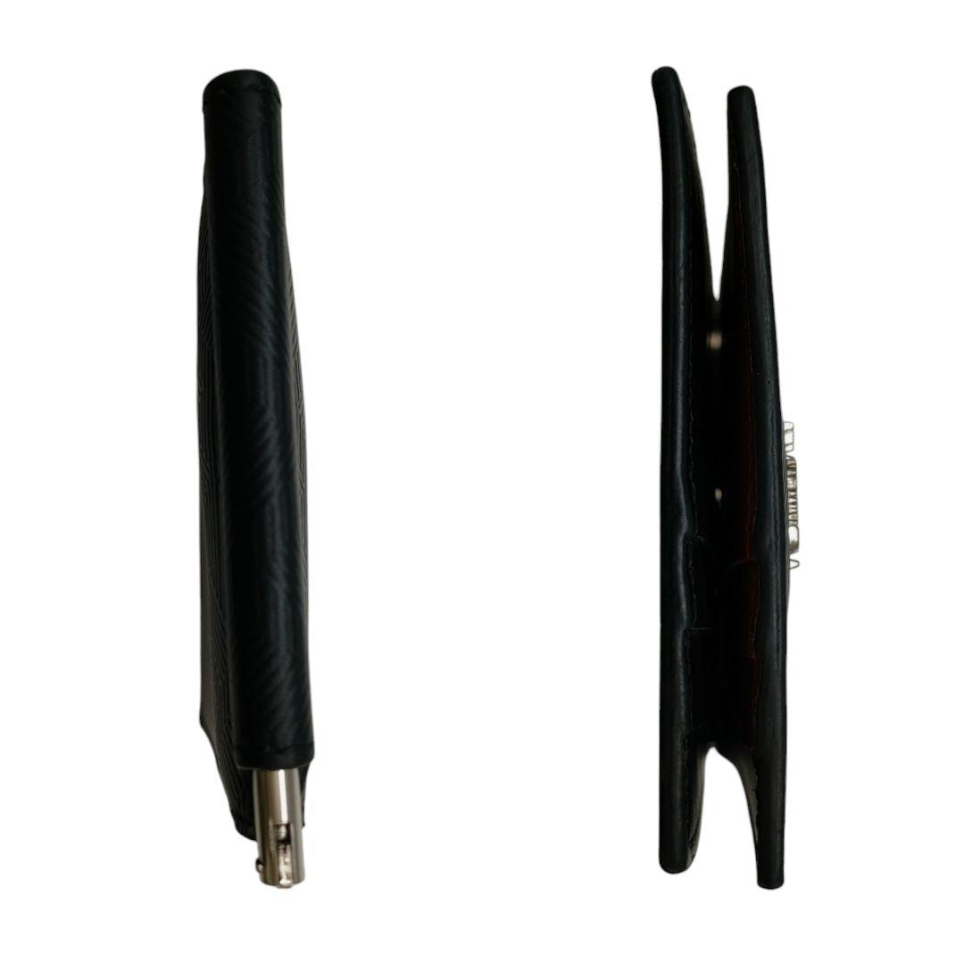 FENDI　フェンディ　マネークリップ　シャドー　ズッカ　ブラック　レザー