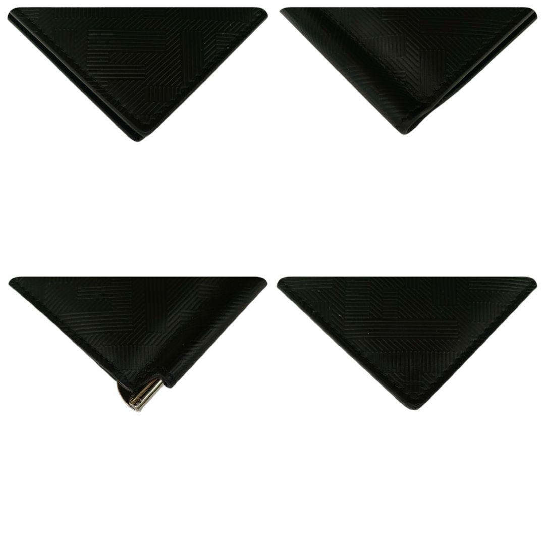 FENDI　フェンディ　マネークリップ　シャドー　ズッカ　ブラック　レザー