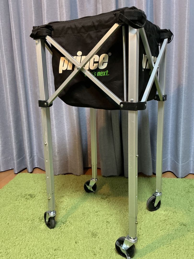 オススメ！Prince テニスボールカート 折りたたみ式 ケース付き