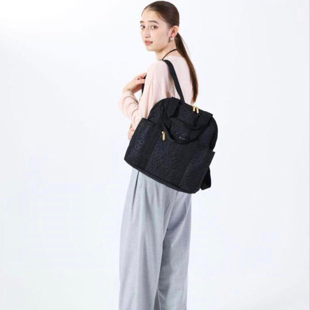 値下げ✨新品タグ付レスポートサック パフィーブロッサムズ 2way リュック 黒