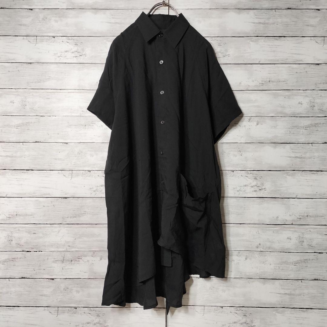 ヨウジヤマモトプリュスノワール 変形アシンメトリーシャツ ラグランスリーブ