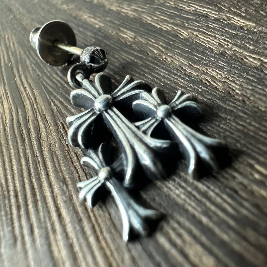 ■ Chrome Hearts 3CHクロス ドロップ ピアス ■ レアアイテム