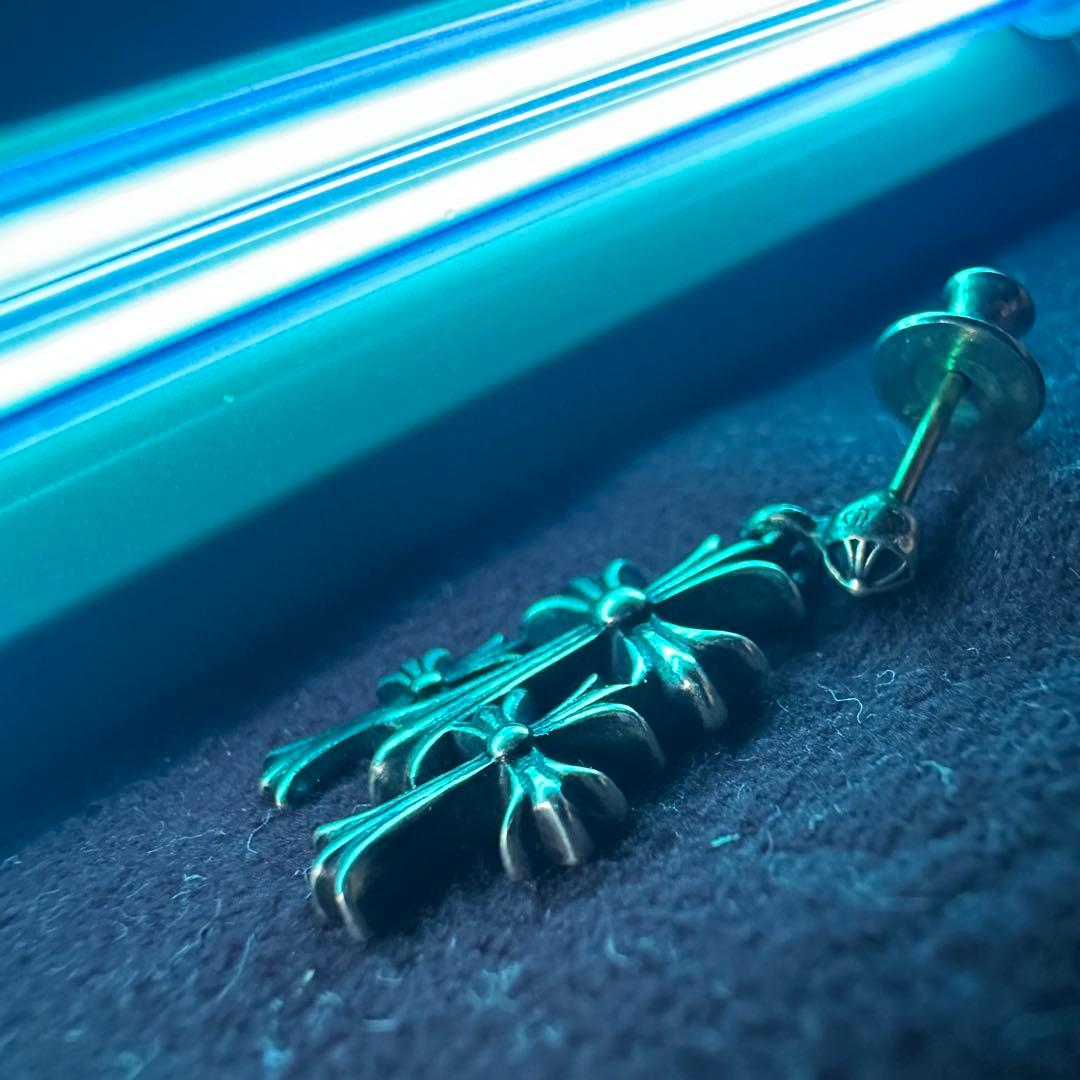 ■ Chrome Hearts 3CHクロス ドロップ ピアス ■ レアアイテム