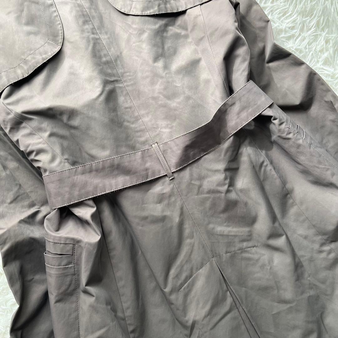 【美品】マックスマーラ ロングトレンチコート ベルト ライナー付 38 ブラウン