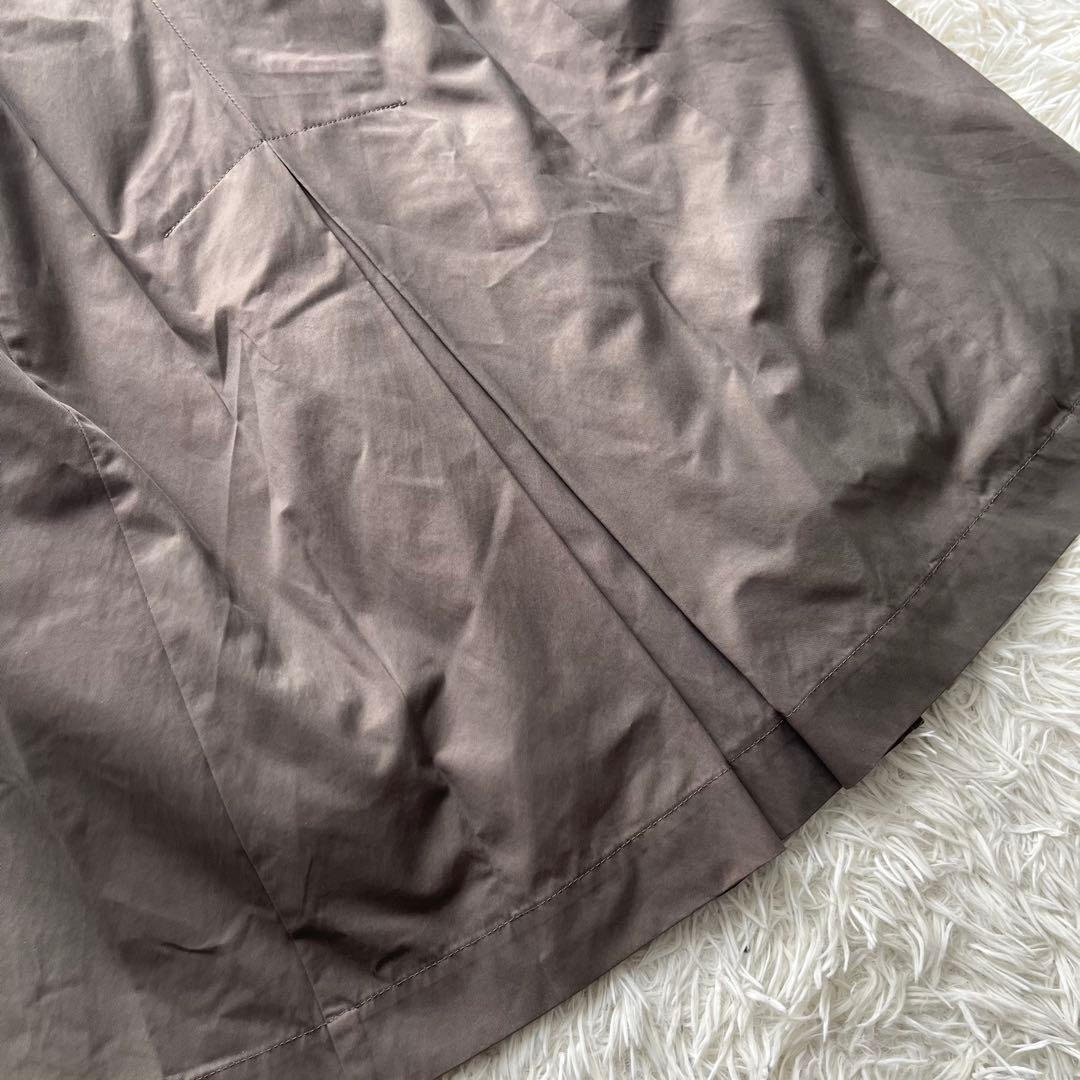 【美品】マックスマーラ ロングトレンチコート ベルト ライナー付 38 ブラウン