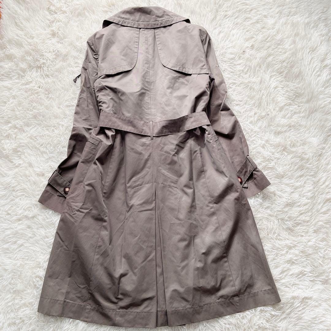 【美品】マックスマーラ ロングトレンチコート ベルト ライナー付 38 ブラウン