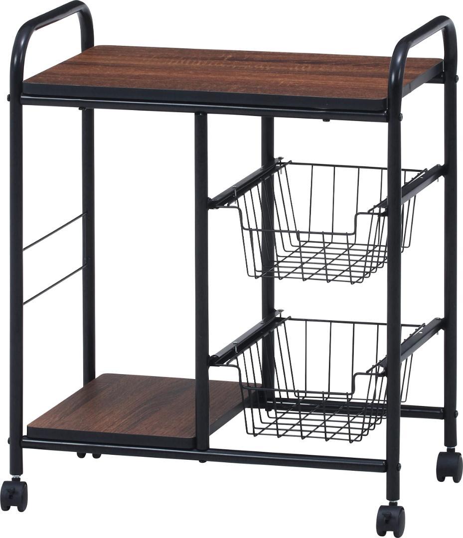 お洒落で機能的なキッチン収納＆作業スペース　ワゴン　ラック