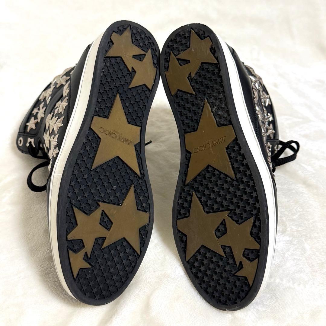 JIMMY CHOO 星型スタッズ ハイカット スニーカー　36 黒 ブラック