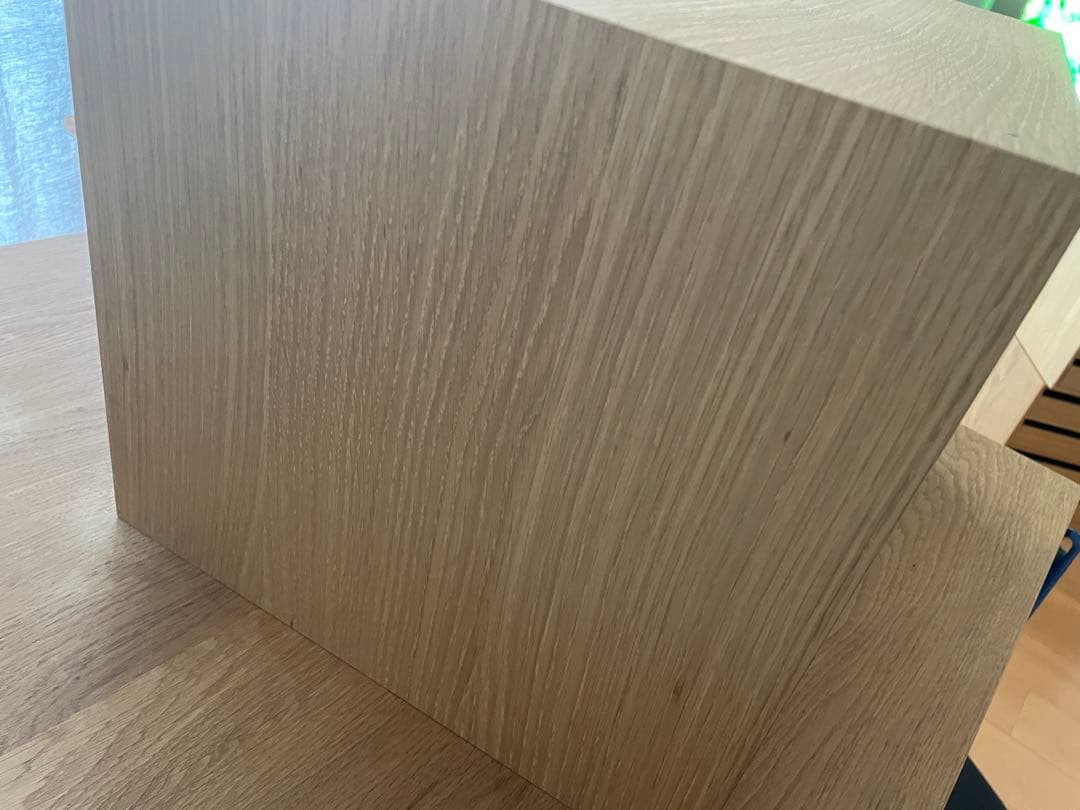 無印良品　木製収納ケース　引出し式　2段　ワイド　ナチュラル　オーク材③