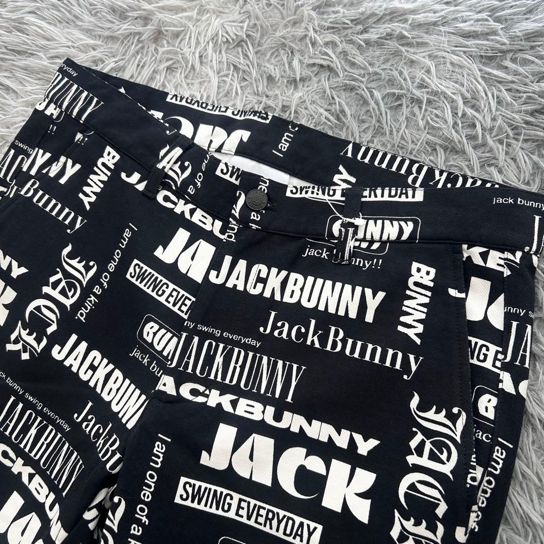 新品　ジャックバニー　パンツ　ストレッチ　ブラック　総柄　春秋冬　サイズ6