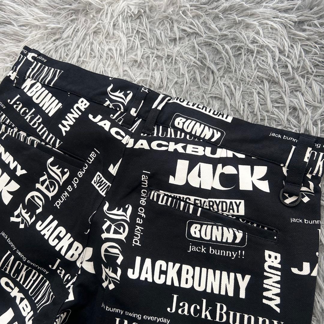 新品　ジャックバニー　パンツ　ストレッチ　ブラック　総柄　春秋冬　サイズ6