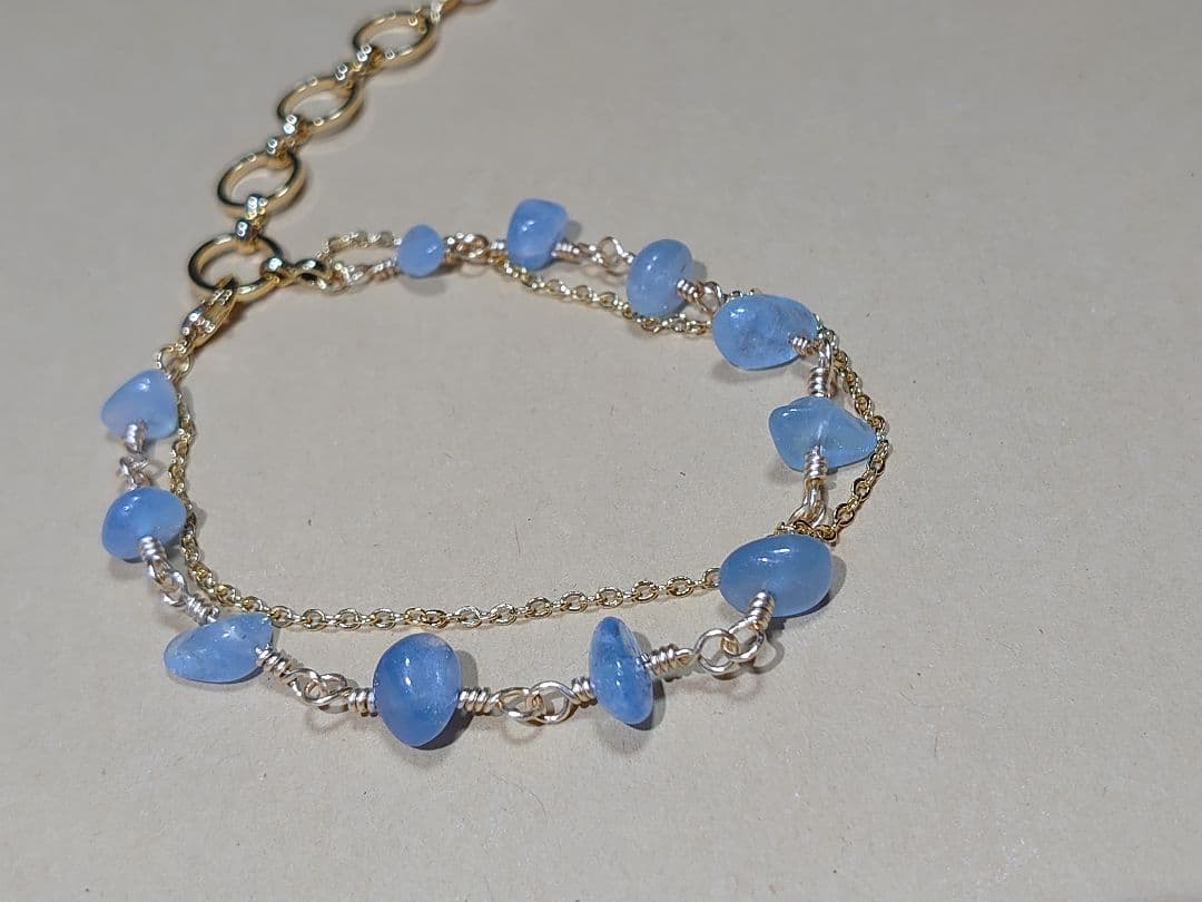 詳細ご確認用頁　アクアマリン ブレスレット