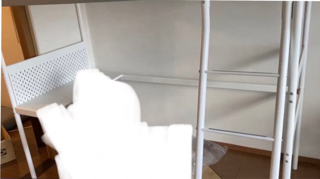 【送料込み】ロフトベッド・デスク付き　IKEA VITVAL