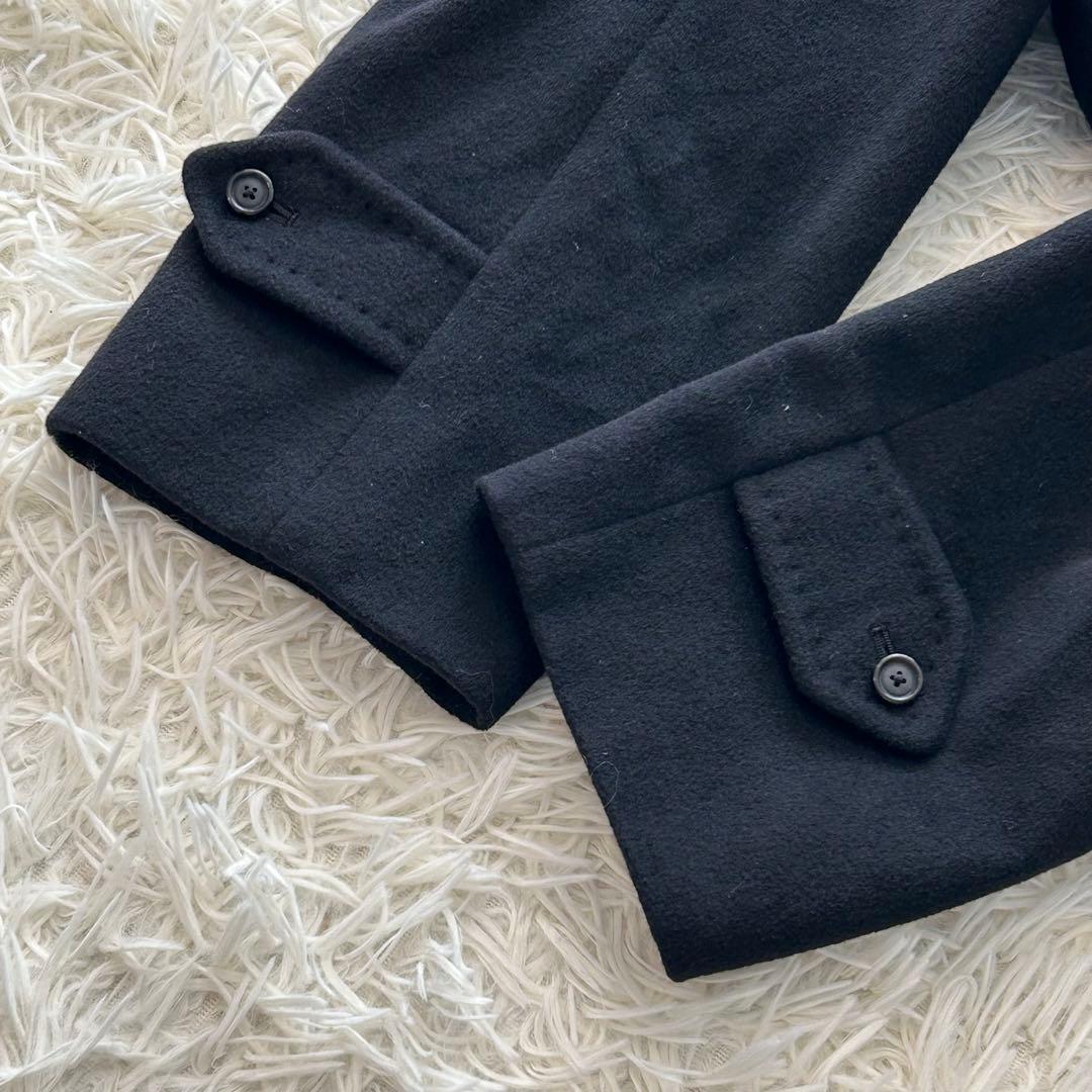 美品／L✨ バーバリーロンドン カシミヤ アンゴラ ステンカラーコート チェック