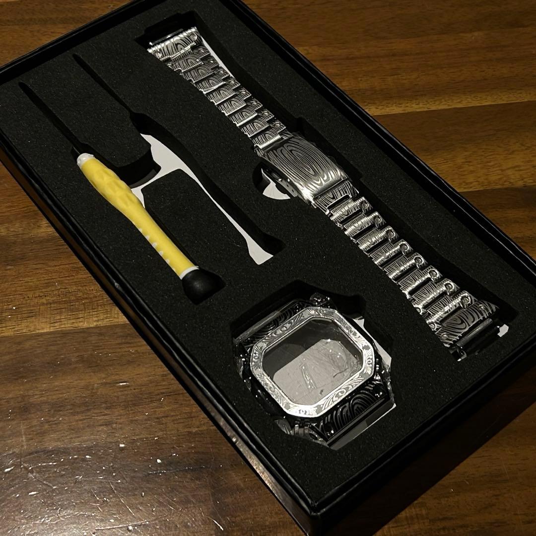 G-SHOCK 5610系 シルバー彫刻カスタムキット