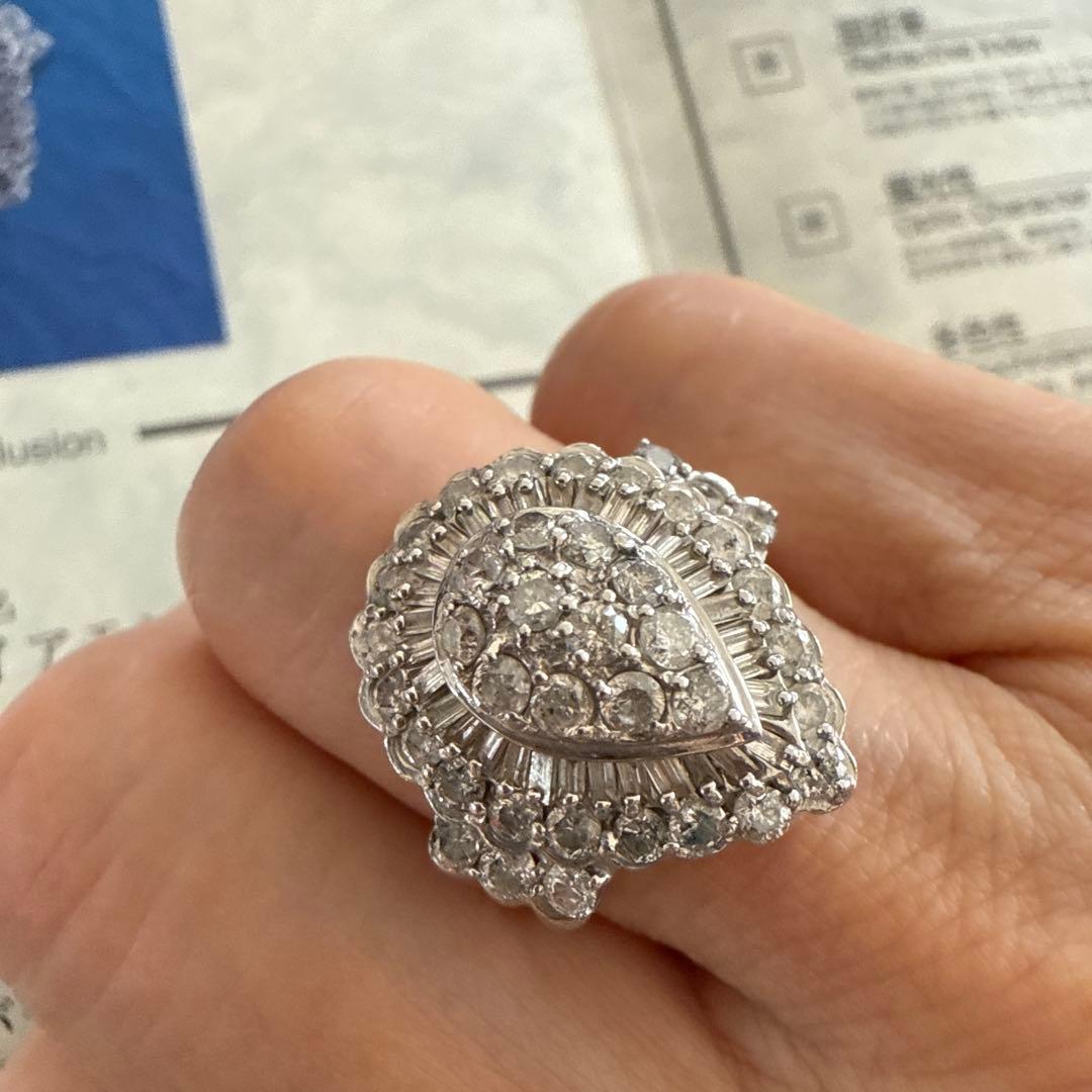 プラチナ ダイヤモンドリング 2.00ct