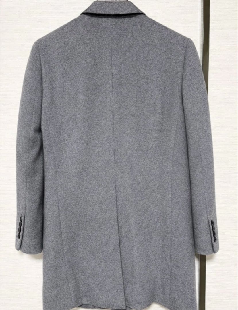 【美品】ブラックレーベル/チェスターコート/M/ウール/グレー