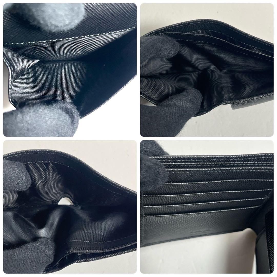 【新品未使用・付属品完備✨】現行 PRADA サフィアーノレザー 折り財布