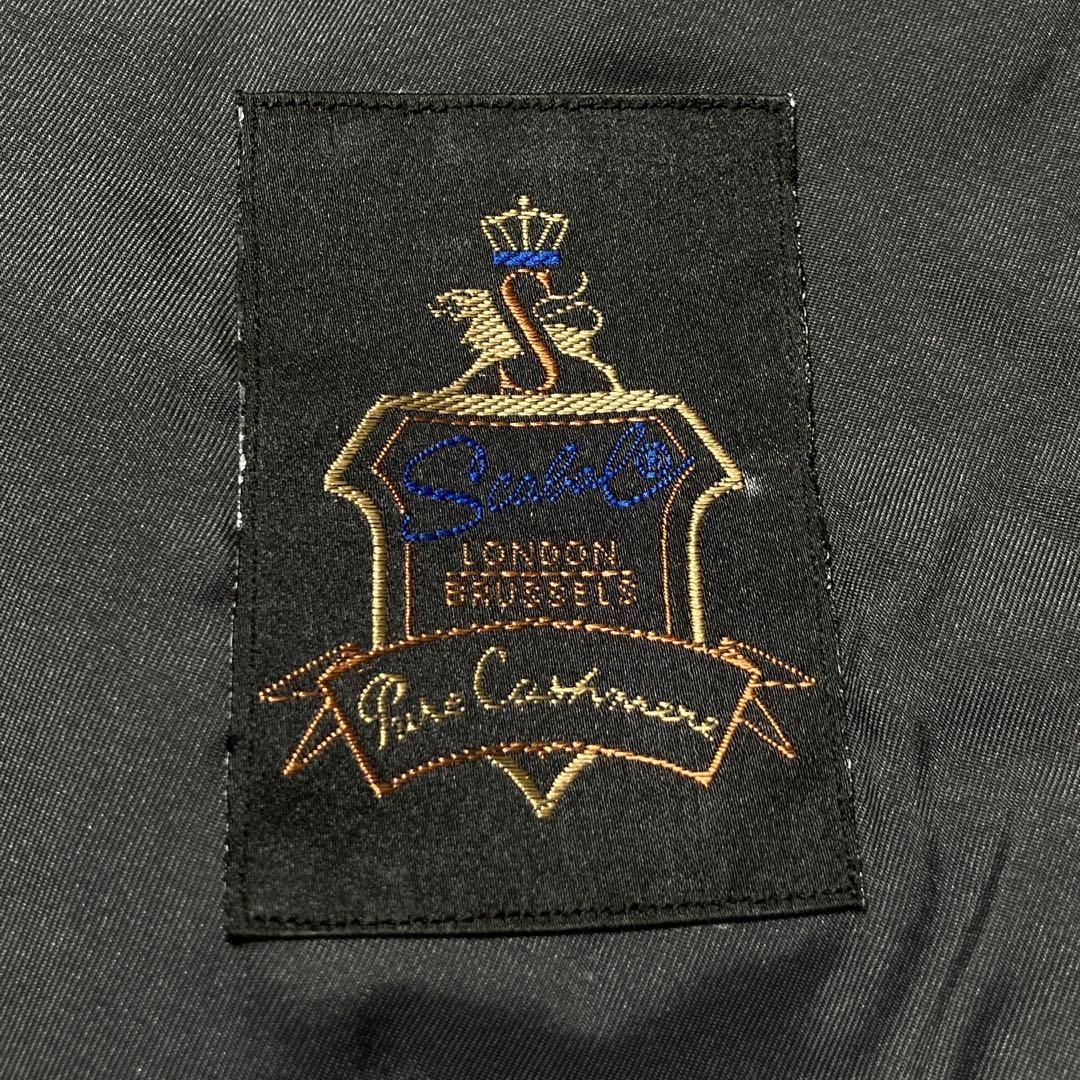 Scabal スキャバル カシミヤ100% ダブルロングコート 大きいサイズ 黒