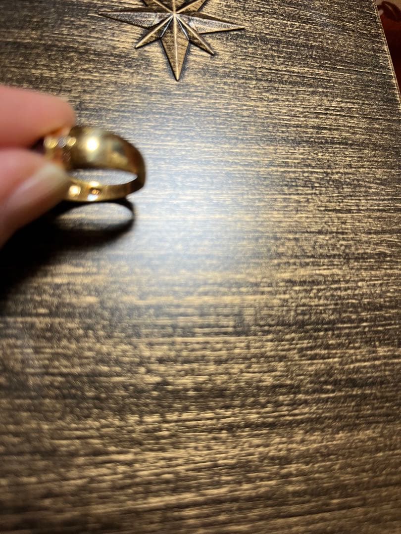 18金リング　アメジスト　メレダイヤ