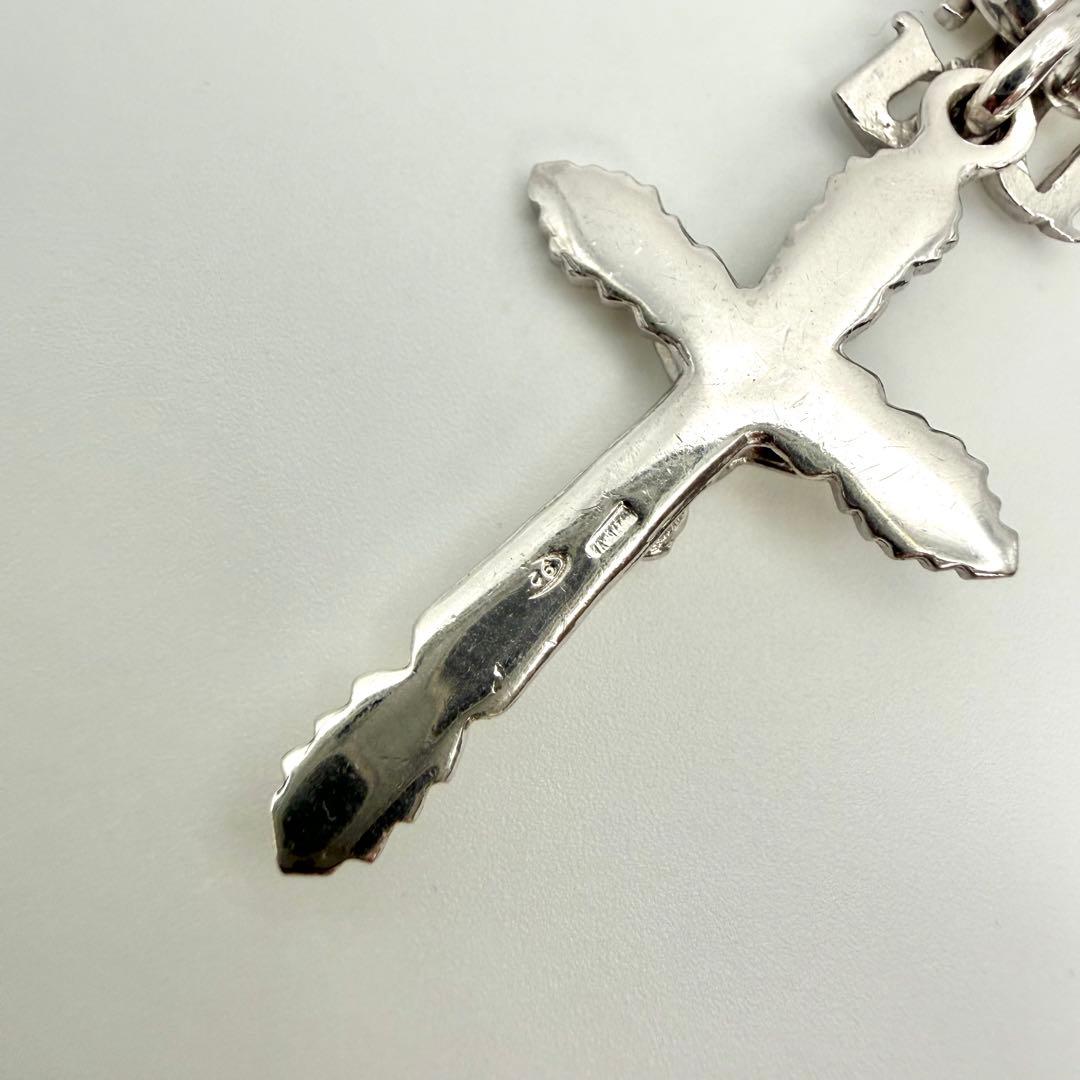 美品✨DOLCE&GABBANA ネックレス ロザリオ クロス シルバー925