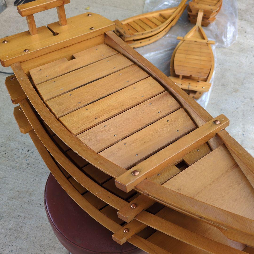 舟盛り用 豪華舟3台セット 長さ約76センチ 最大幅約26センチ